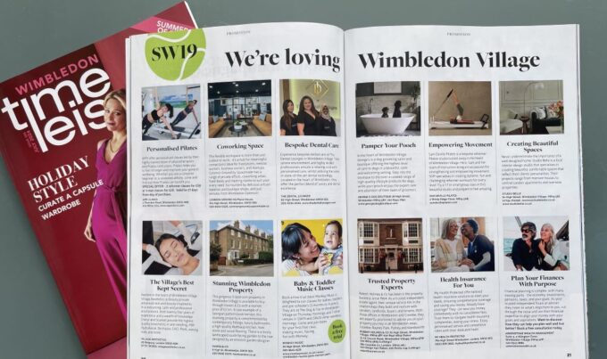 Advertising Wimbledon Village feature in Time & Leisure magazine